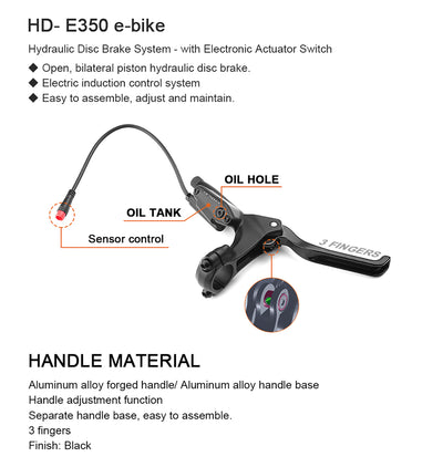 Tektro E350 Electric Bike Hydraulic Brakes